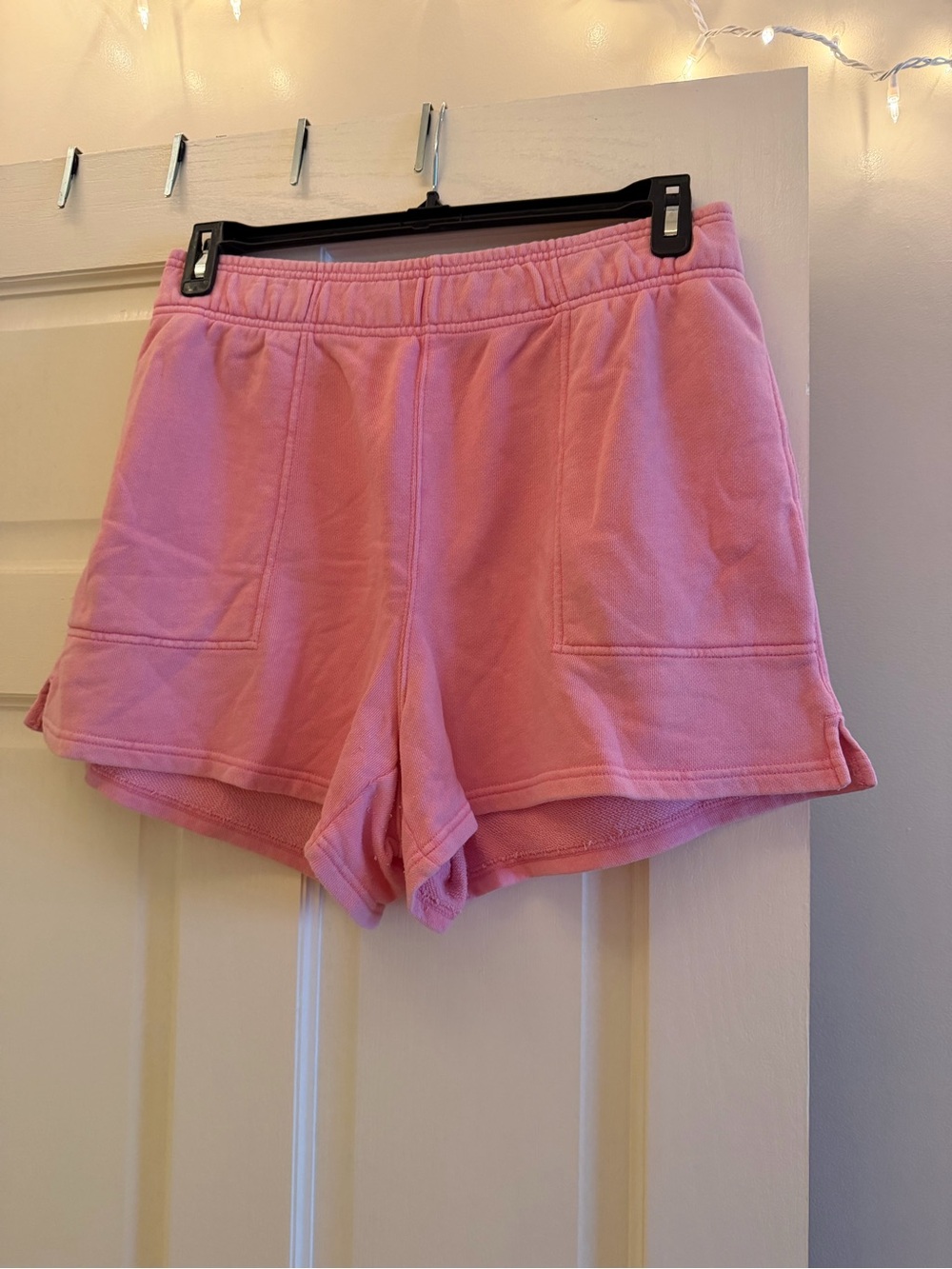 aerie Pink Terry Athletic Shorts with Pockets